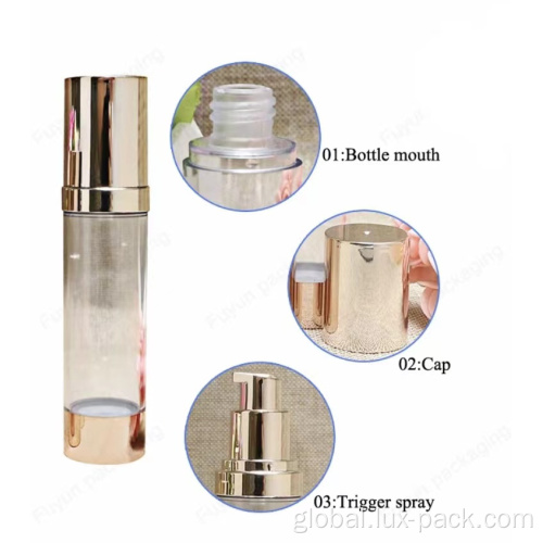 Cosmetic Vacuum Airless Pump Bottle Pump Bottle Best as Makeup Foundations Serums Lightweight Supplier